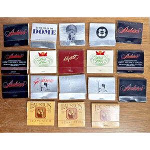 Vintage Hyatt Regency Dallas At Reunion Matchbooks Fausto's Antares Top of Dome